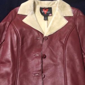 Maroon Leather Jacket